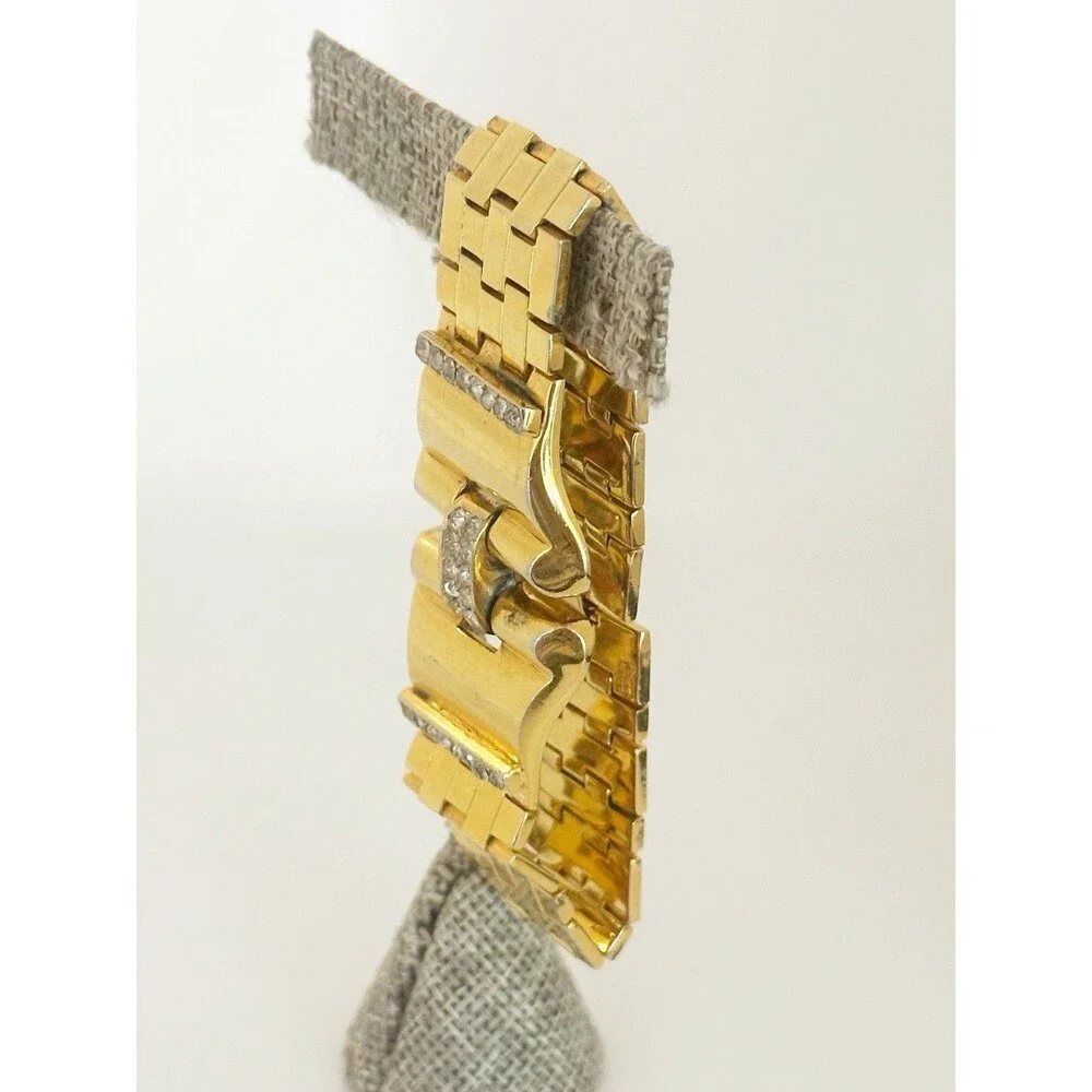 Vintage Crown Trifari Park Avenue Alfred Philippe Gold Tone Bracelet 40s